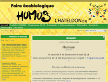 Tablet Screenshot of foire-ecobiologique-humus-chateldon.fr
